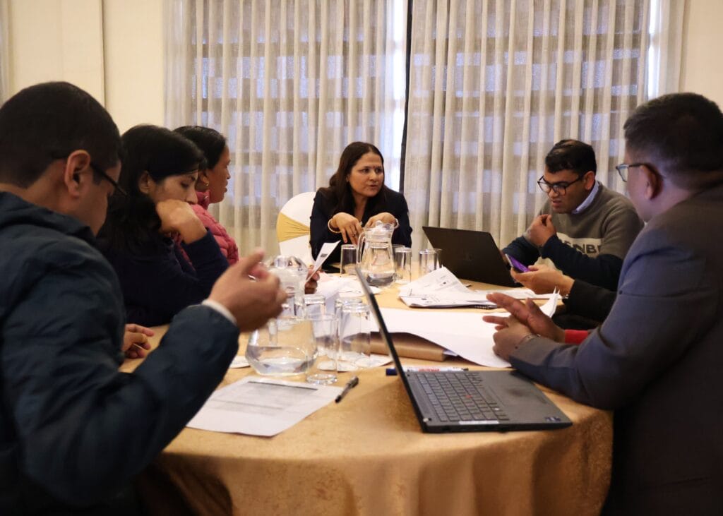 A group of Nepali government officials attending a workshop